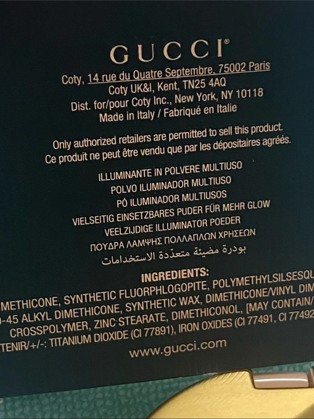 Gucci super Gold Radiant Starburst Glow Highlighter Compact limited edition New